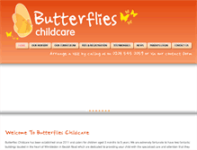 Tablet Screenshot of butterflieschildcare.co.uk